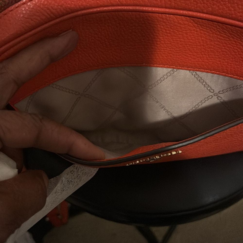 EUC Michael Kors Vibrant Orange Crossbody Bag - Picture 3 of 6